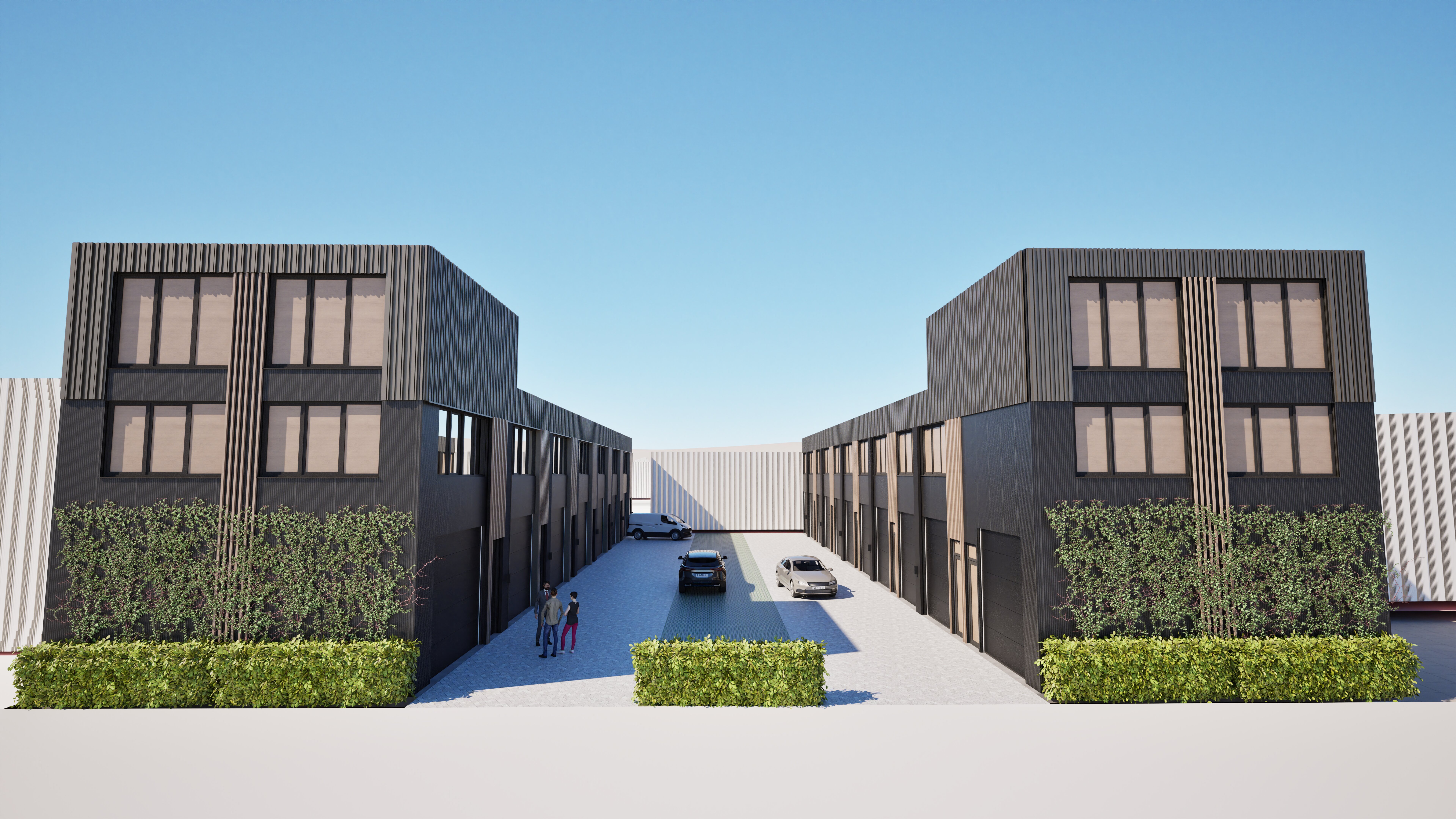 De Hofman bedrijfsunits - straataanzicht